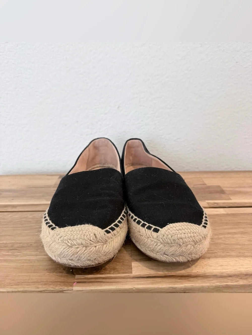 J.Crew- Black Canvas Jute Espadrilles - Size 7
